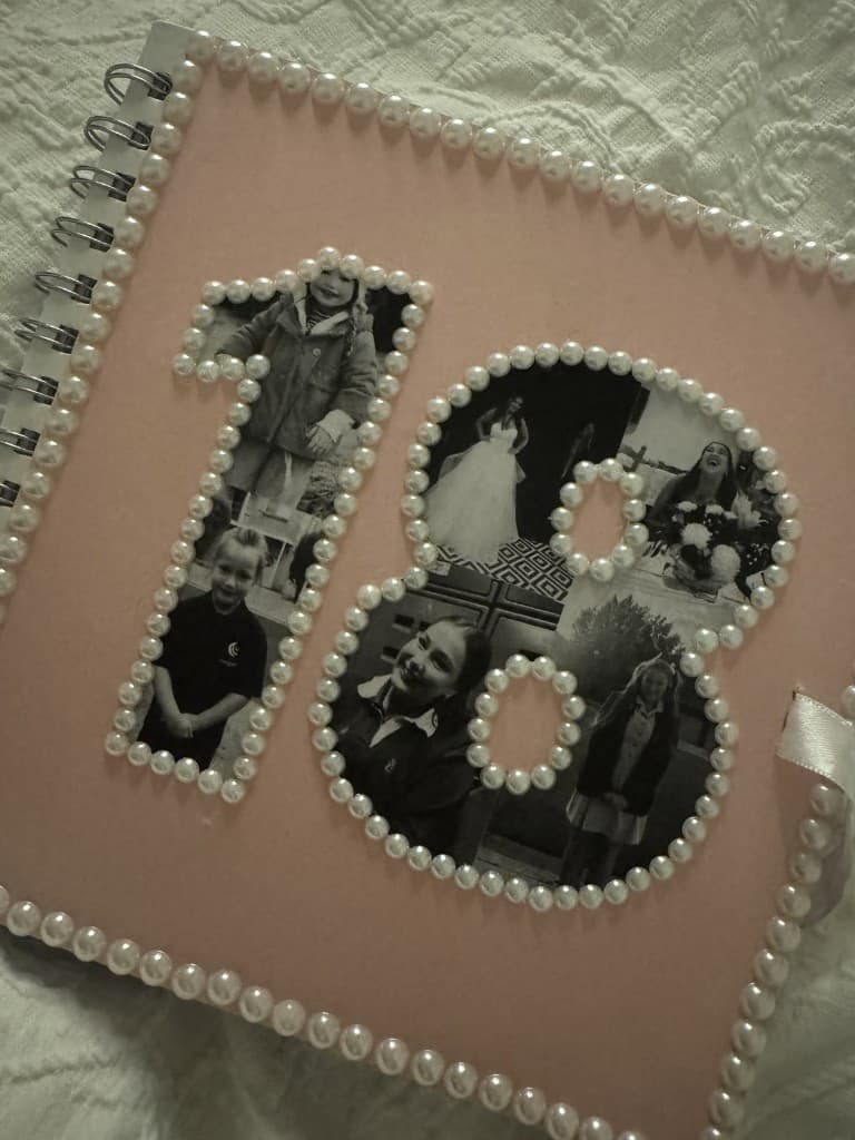 18 photo collage pearl album