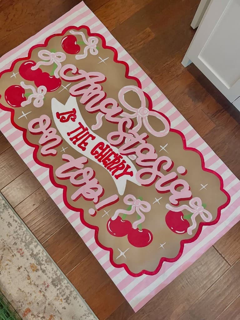 Hadley sweet sixteen scalloped banner